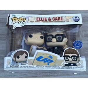 Funko Pop! Disney Pixar's Up Ellie & Carl Wedding Exclusive Vault New (Damaged)